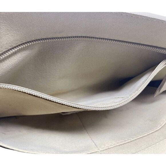 Orciani Leather Light Beige Crossbody Shoulder Bag Handbag Purse Minimalist VTG - Picture 14 of 16